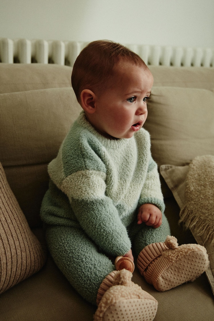 Sage Green Baby Knitted Jumper and Leggings Set (0mths-2yrs) - Image 1 of 3