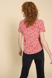 White Stuff Red Penny Pocket Jersey Shirt - Image 2 of 7