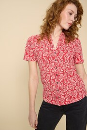 White Stuff Red Penny Pocket Jersey Shirt - Image 3 of 7