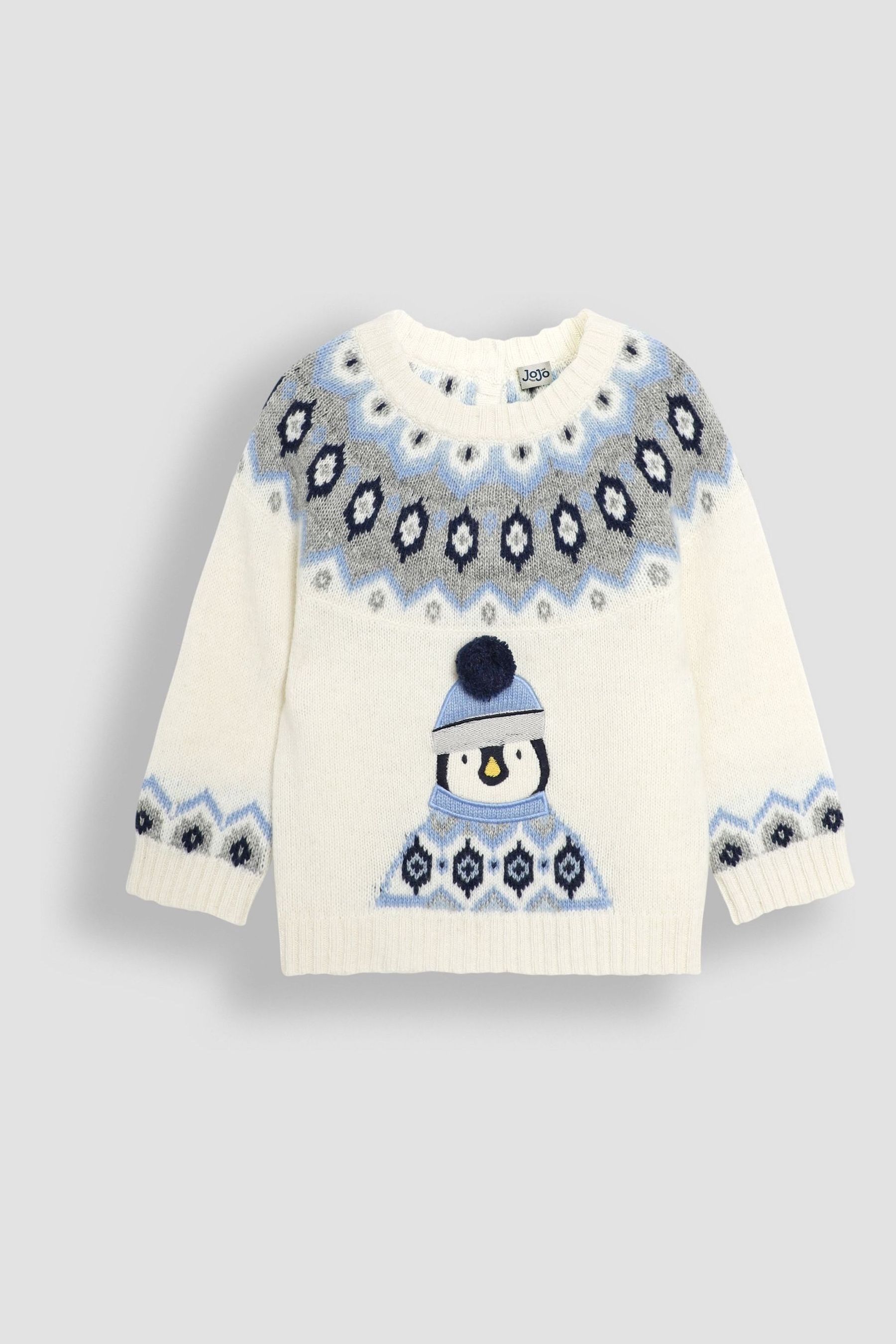 Buy JoJo Maman Bebe Ecru Penguin Christmas Penguin Fair Isle Pattern Jumper from the Next UK online shop