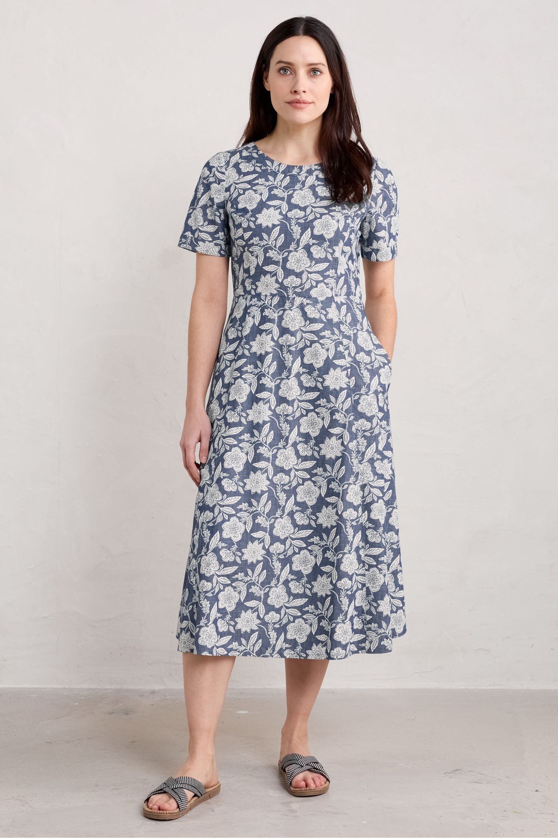 Buy Seasalt Cornwall Blue 100 Cotton Petite Fox Path Dress from Next Luxembourg