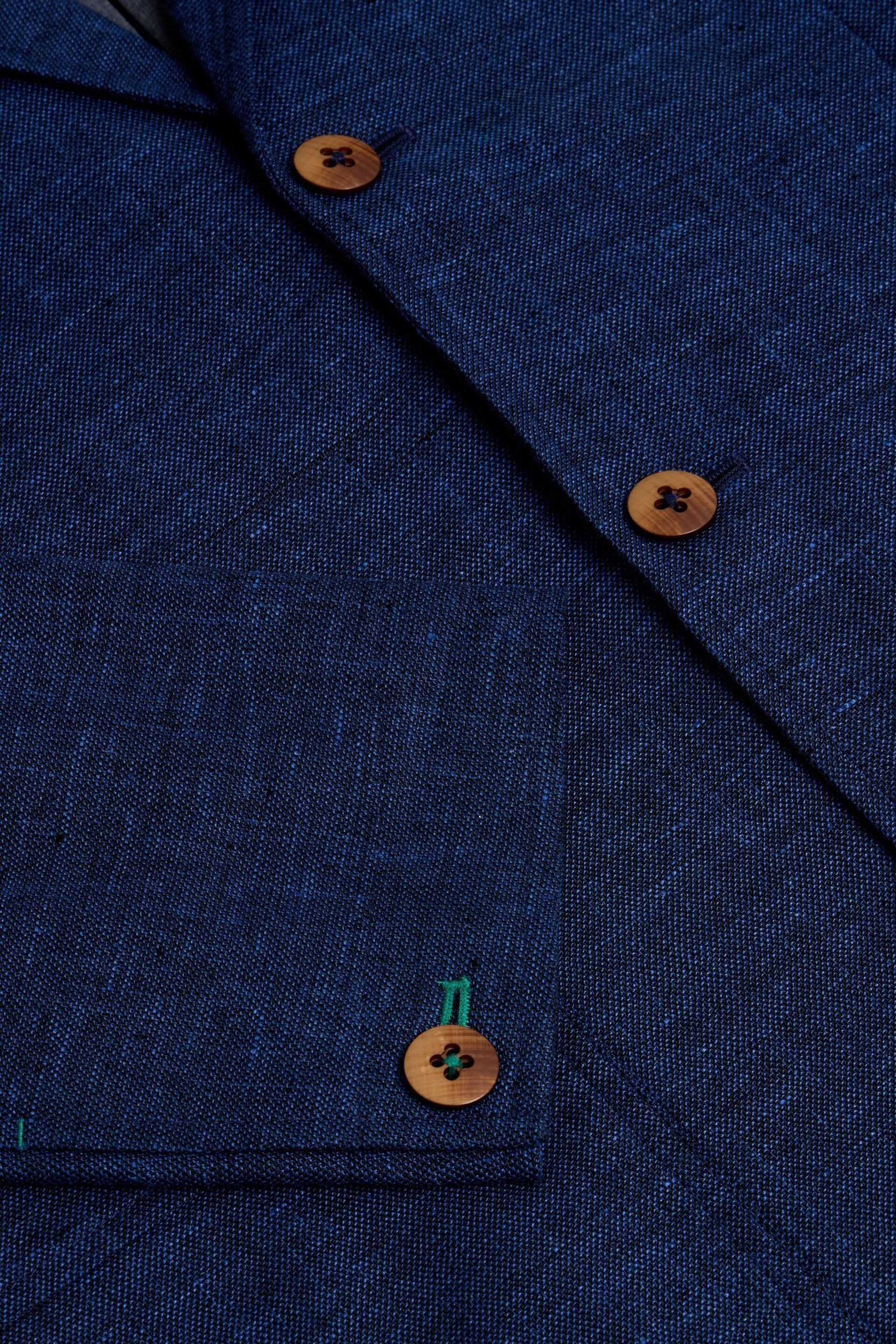 White Stuff Blue Linen Blend Blazer - Image 7 of 7