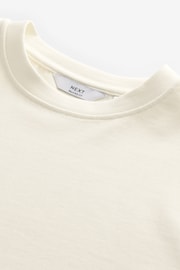 Bone White Relaxed Fit Heavyweight Cotton T-Shirt - Image 5 of 6