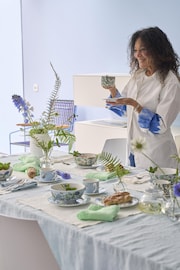 Designers Guild Porcelaine De Chine Tea Cups and Saucers Set Of 4 - Image 6 of 6