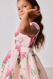 Baker by Ted Baker Floral Pink Airtex Scuba Dress - Image 3 of 9