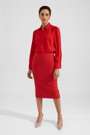 Hobbs Red Verity Blouse - Image 5 of 6