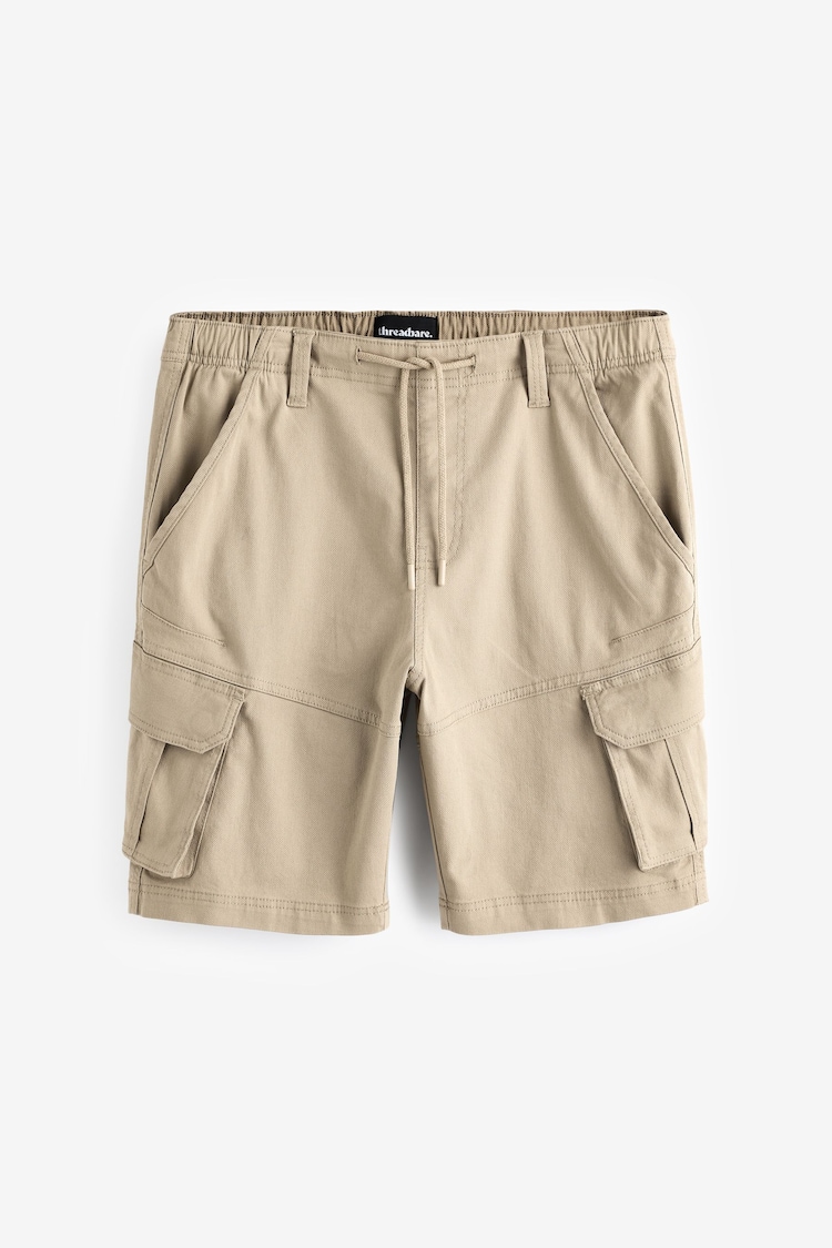 Threadbare Dobby Textured Cargo Shorts With Stretch - Image 4 of 4