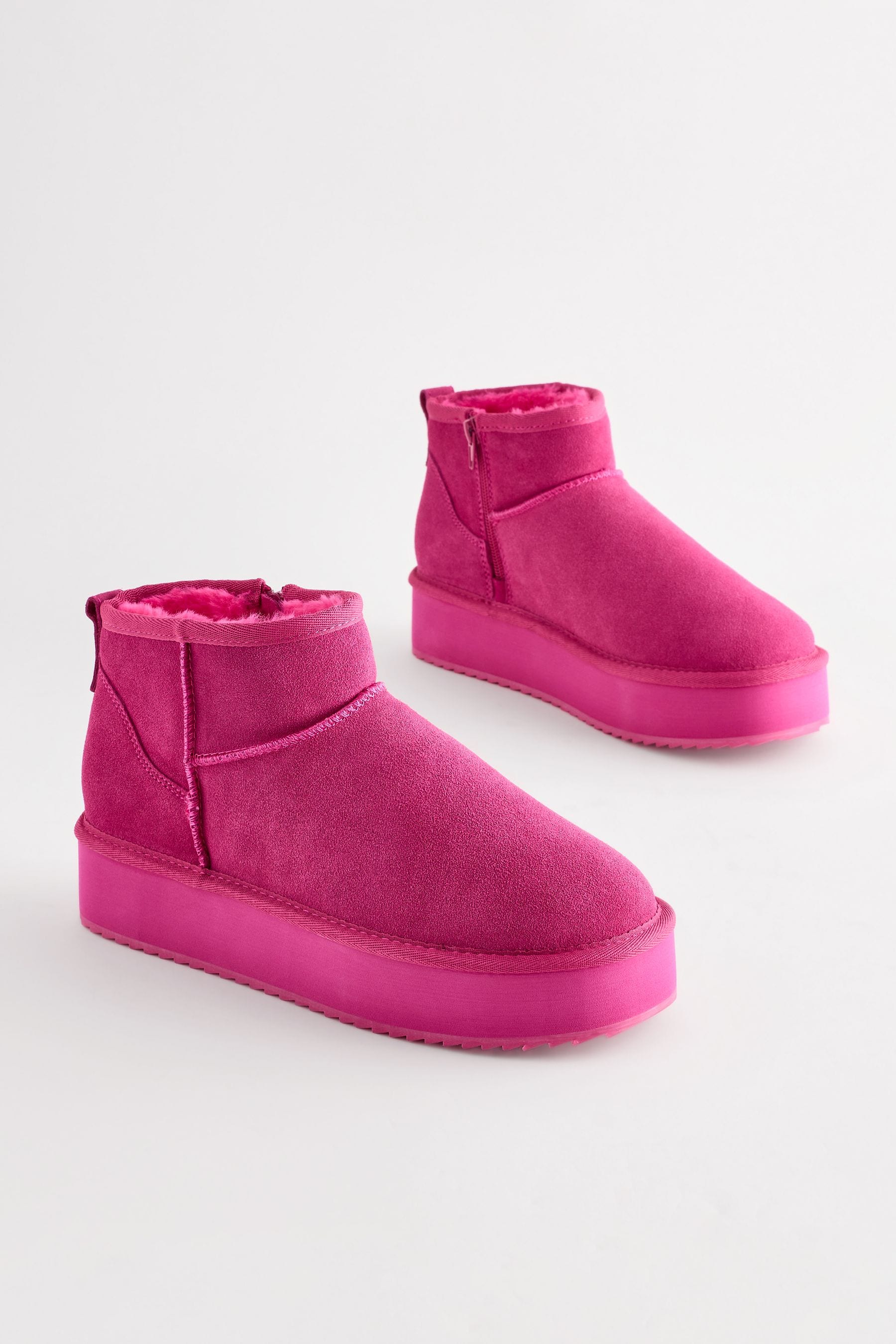 Buy Shower Repellent Suede Faux Fur Lined Platform Boots Next Ukraine