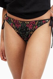 AllSaints Black Embroidered Jamilia Bikini Bottoms - Image 2 of 5