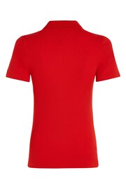 Tommy Hilfiger Slim Red 1985 Pique Polo Shirt - Image 2 of 5