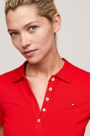 Tommy Hilfiger Slim Red 1985 Pique Polo Shirt - Image 5 of 5