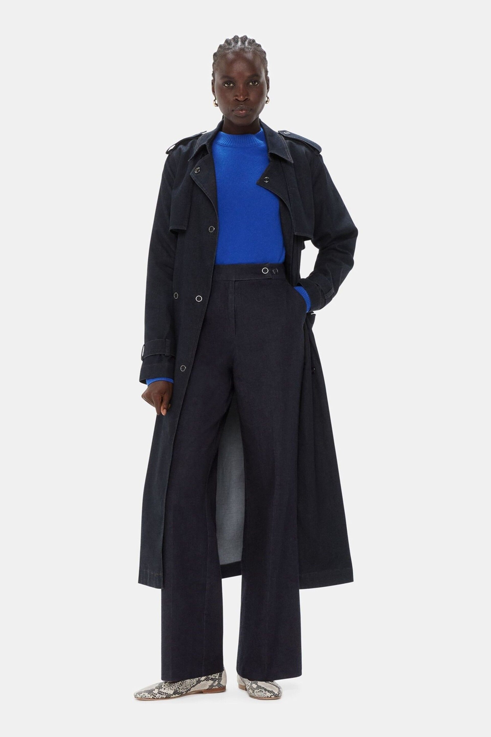 Whistles Blue Joanna Denim Straight Trousers - Image 1 of 5