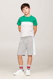 Tommy Hilfiger Green Essential Colorblock Shorts Set - Image 1 of 5