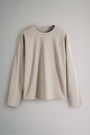 The Set Taupe Brown/Cream/Pink/Black&Cream Stripe 4 Pack Relaxed Long Sleeve T-Shirt - Image 2 of 6