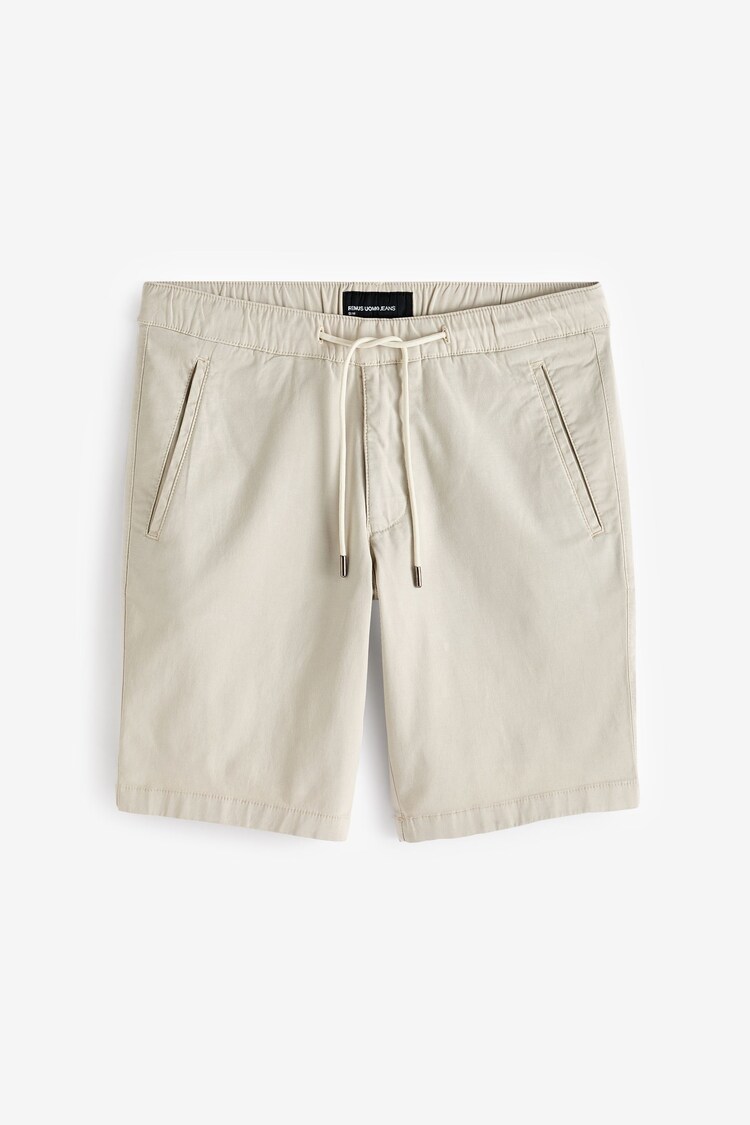 Remus Uomo Cream Slim Leg Tencel Stretch Chino Shorts - Image 6 of 6