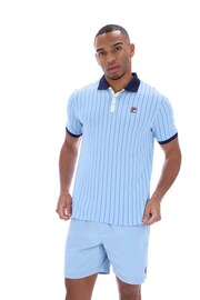 Fila Blue Bb1 Classic Vintage Striped Polo Shirt - Image 2 of 4