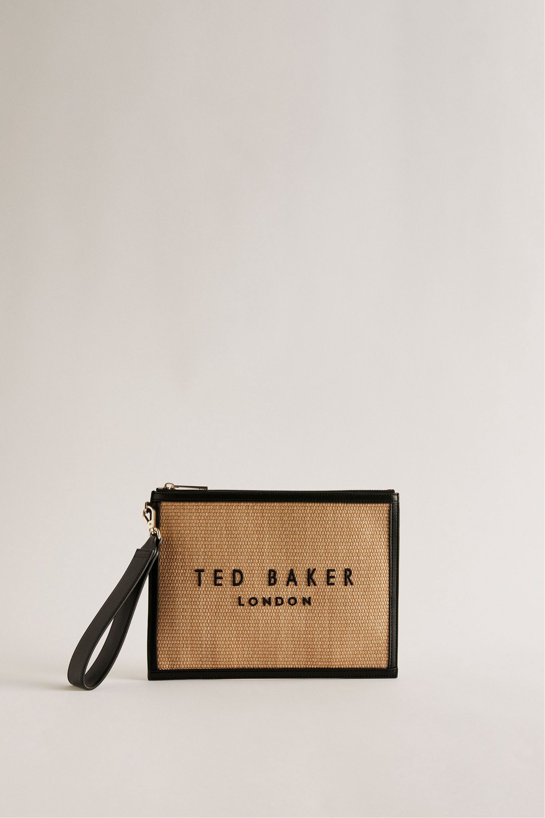 Buy Ted Baker Natural Pallmes Faux Raffia Pouch from Next Luxembourg