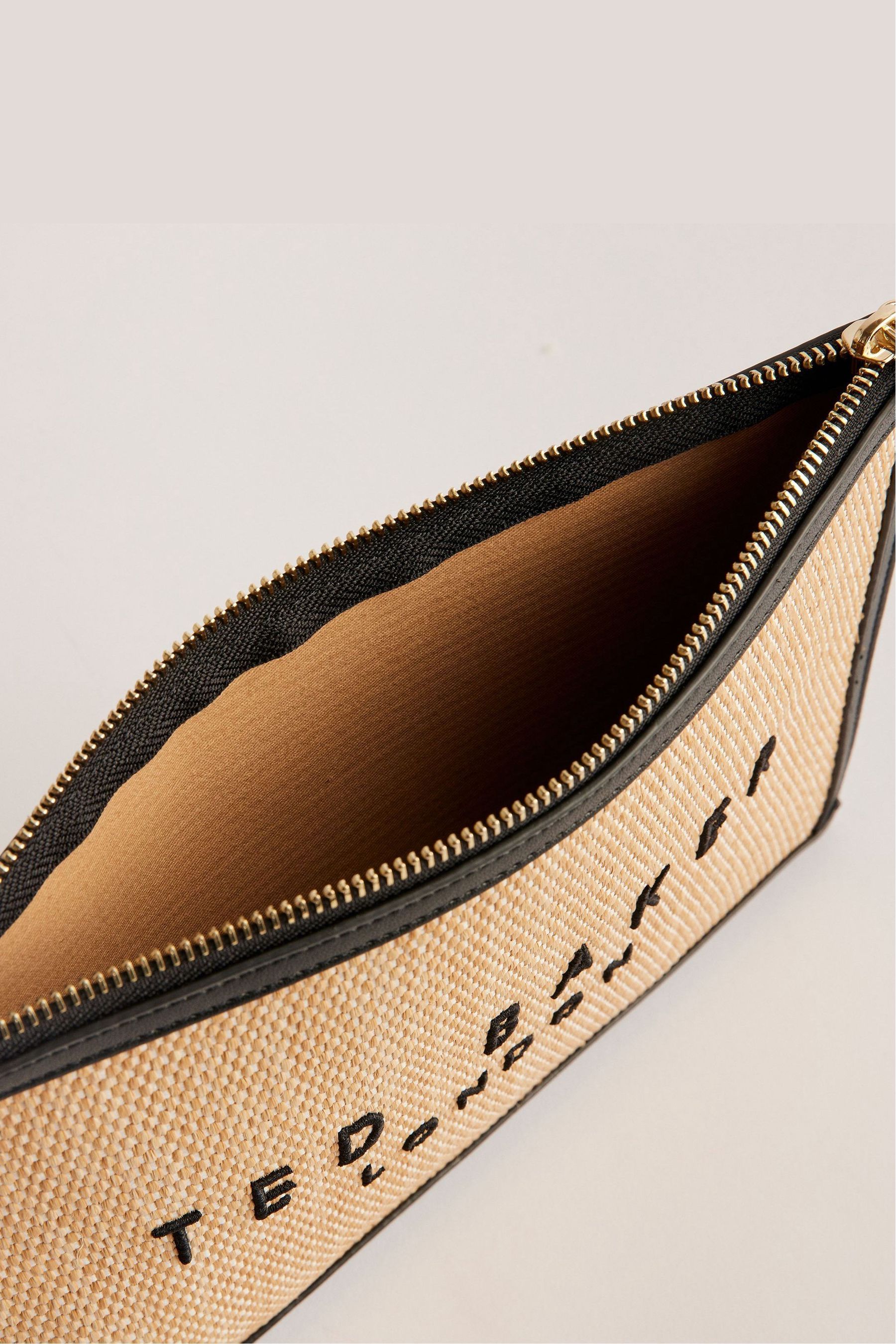 Buy Ted Baker Natural Pallmes Faux Raffia Pouch from Next Luxembourg
