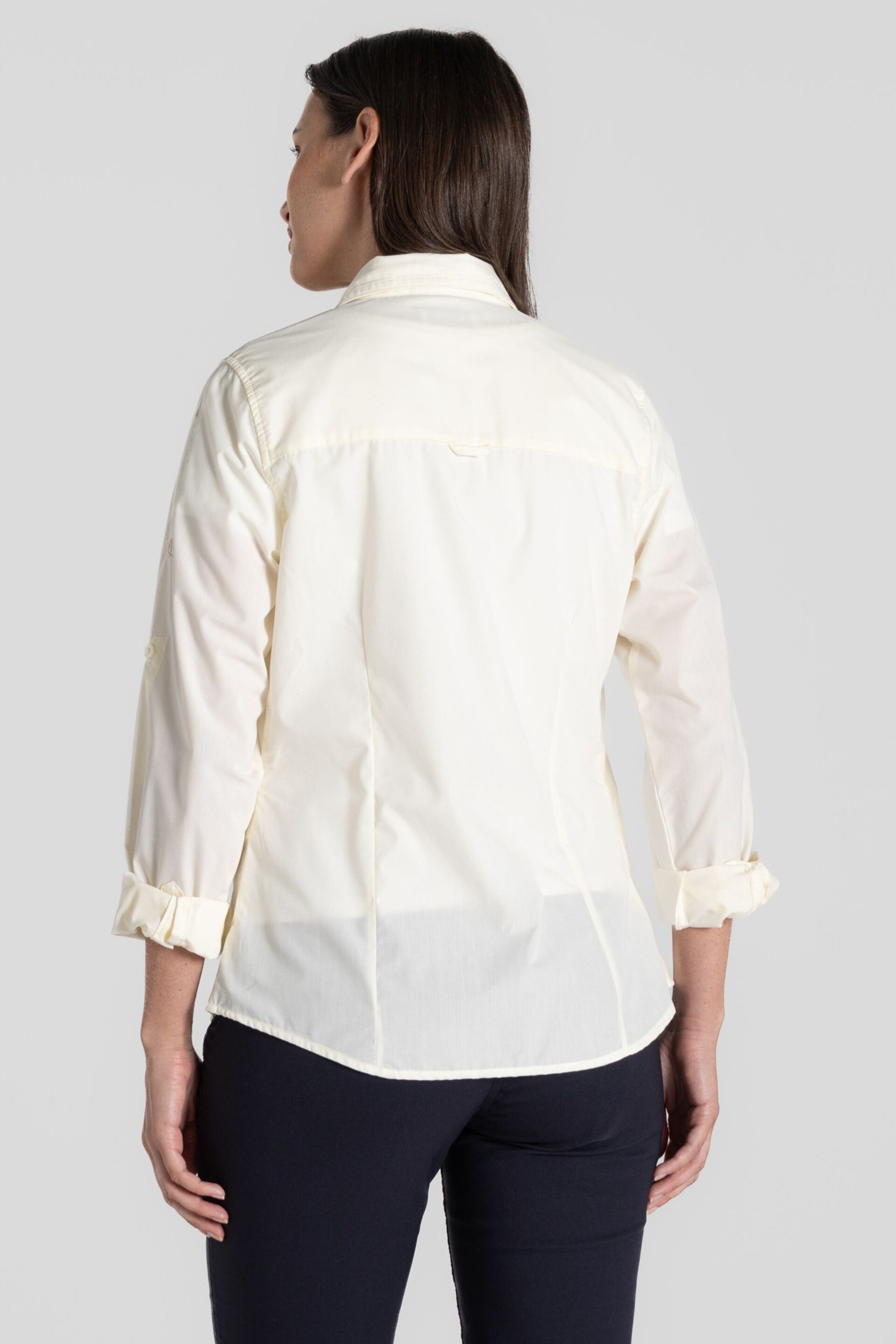 Craghoppers Kiwi Long Sleeved White Shirt - Image 6 of 8