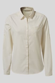 Craghoppers Kiwi Long Sleeved White Shirt - Image 8 of 8