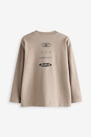 Stone Sub5cribe Back Print Long Sleeve Graphic 100% Cotton T-Shirt (3-16yrs) - Image 2 of 5