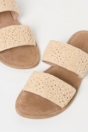 FatFace Natural Crochet Sliders - Image 3 of 3