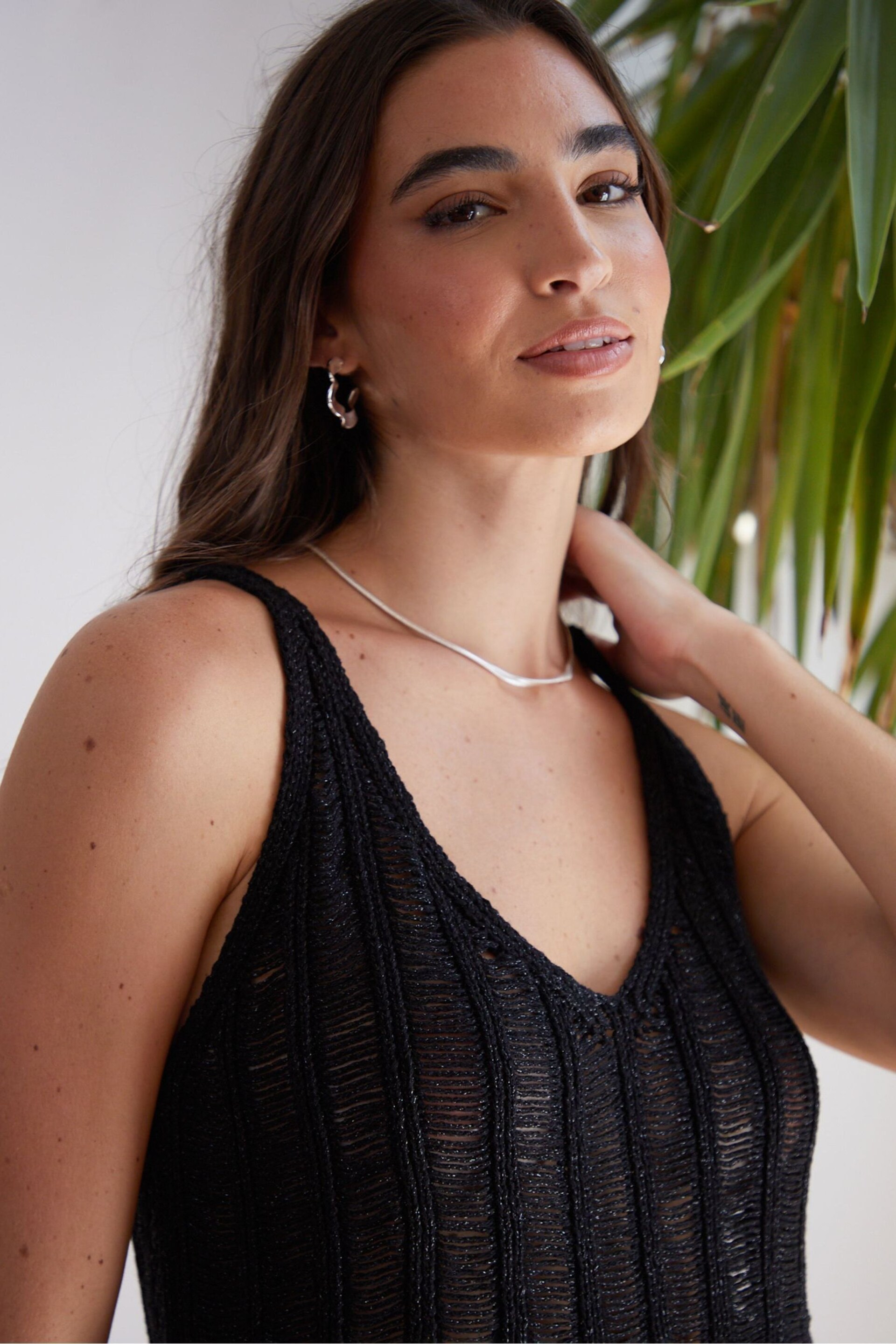 Threadbare Black Knitted Cami Vest Top - Image 4 of 4