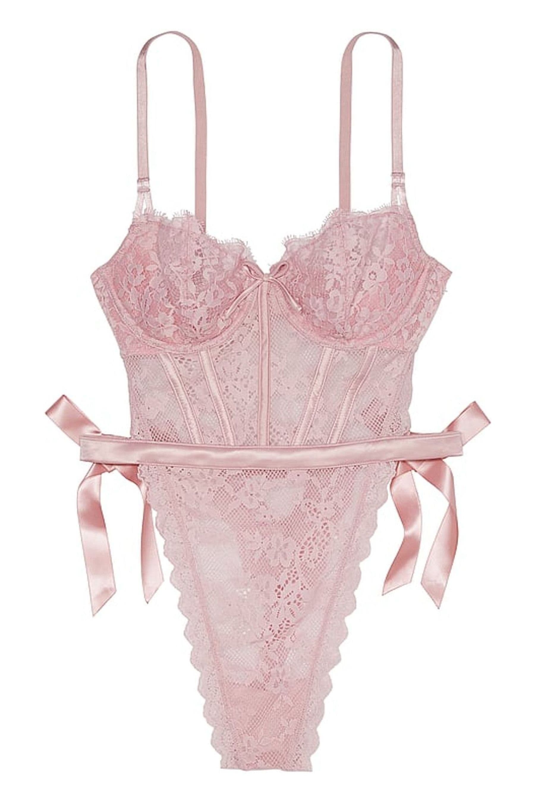 Hot pink lace bodysuit store