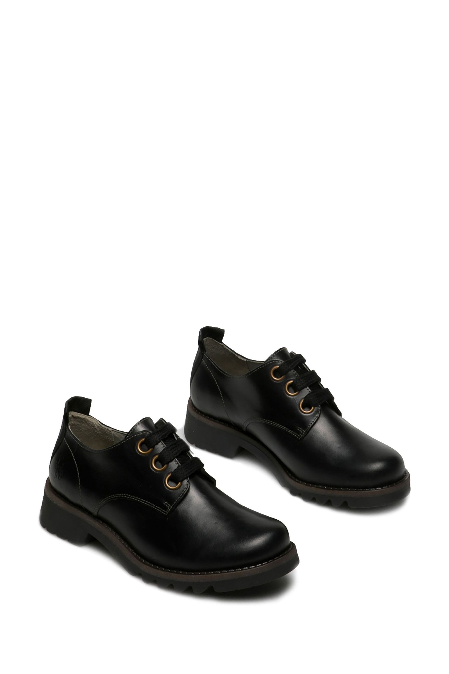 Buy Fly London Ruda Lace Up Black Shoes from Next Luxembourg