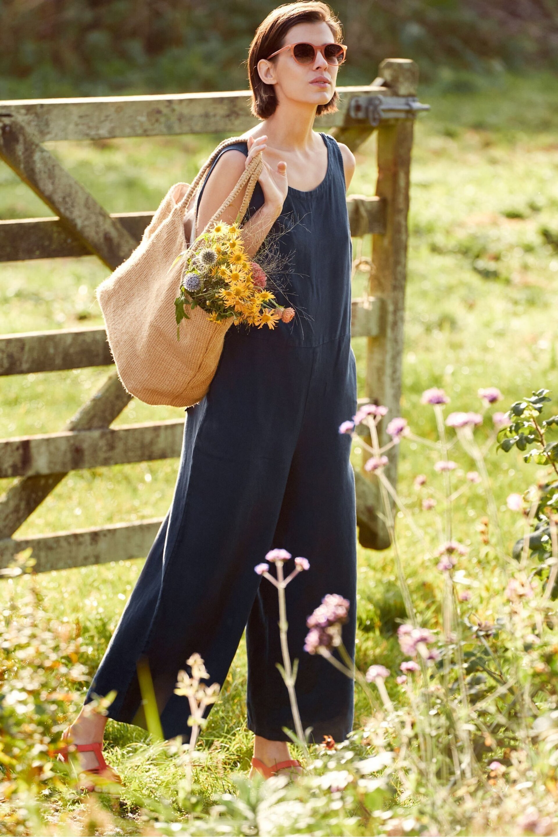 Seasalt Cornwall Blue Salt Air Jumpsuit - Image 3 of 8