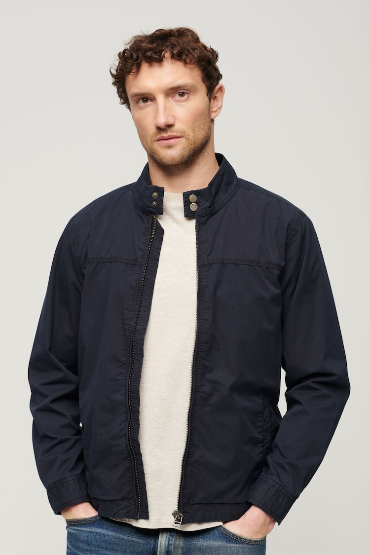 Superdry Blue Classic Harrington Jacket - Image 1 of 9