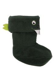Totes Green Childrens Dinosaur Welly Liner Socks - Image 3 of 5