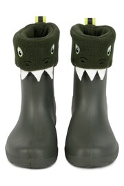 Totes Green Childrens Dinosaur Welly Liner Socks - Image 4 of 5