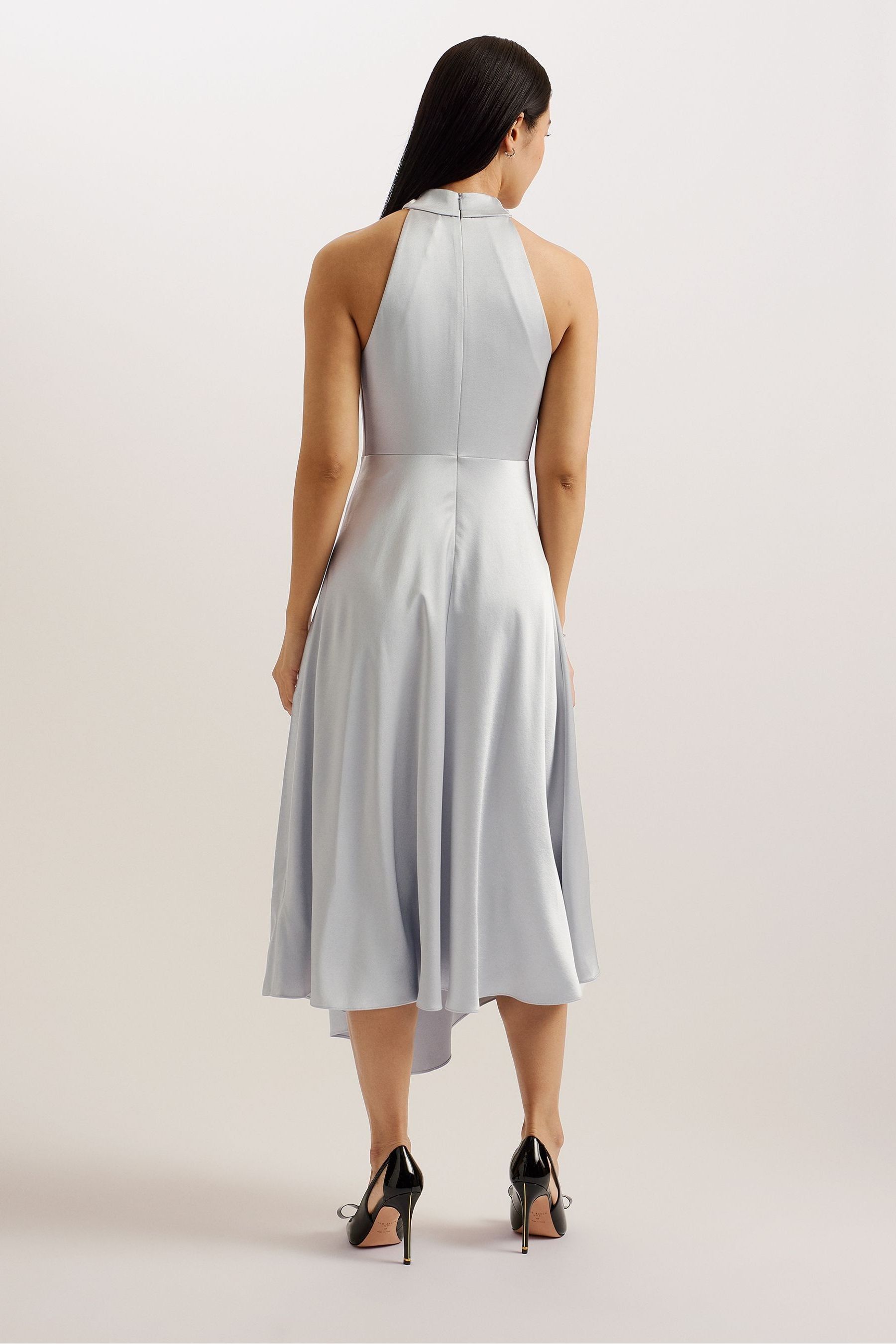 Buy Ted Baker Grey Masae Twist Neck Midi Dress from Next Luxembourg