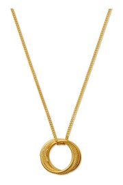 Orelia London 18k Gold Plating Textured Interlocking Open Circle 18" Necklace - Image 2 of 2