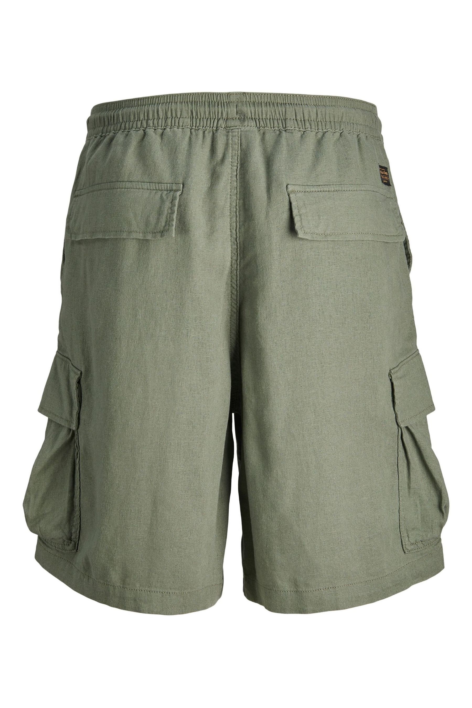 Buy JACK JONES JUNIOR Loose Fit Blue Linen Mix Cargo Shorts from the Next UK online shop