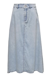 ONLY Blue Relaxed Fit Denim Maxi Skirt - Image 5 of 6