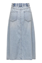 ONLY Blue Relaxed Fit Denim Maxi 100% Cotton Skirt - Image 6 of 6