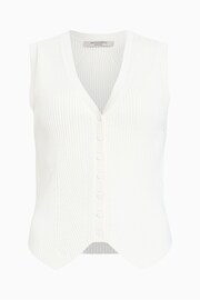 AllSaints White Cruz Waistcoat - Image 9 of 9