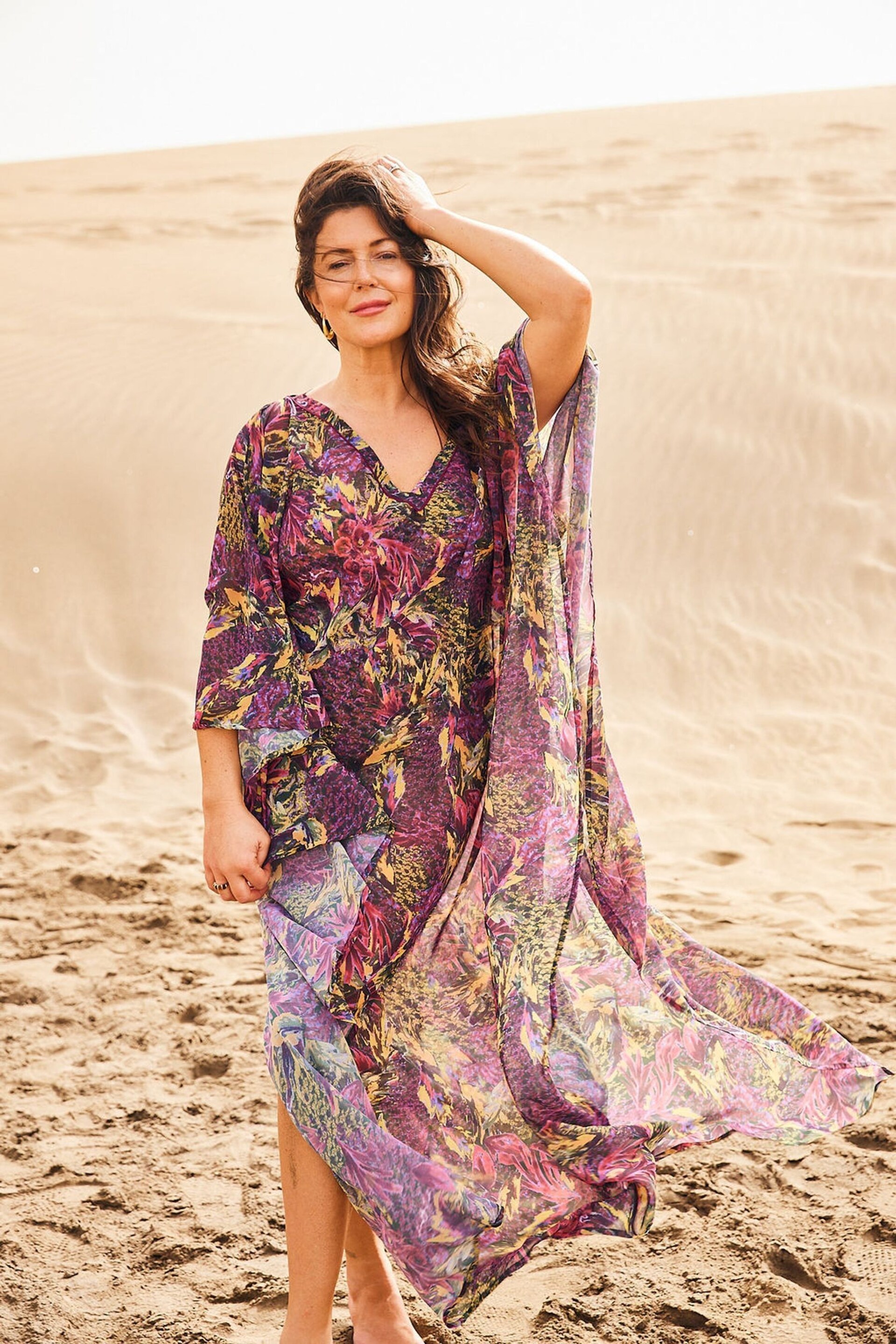 Seaspray Pink Aruba Maxi Kaftan - Image 1 of 2