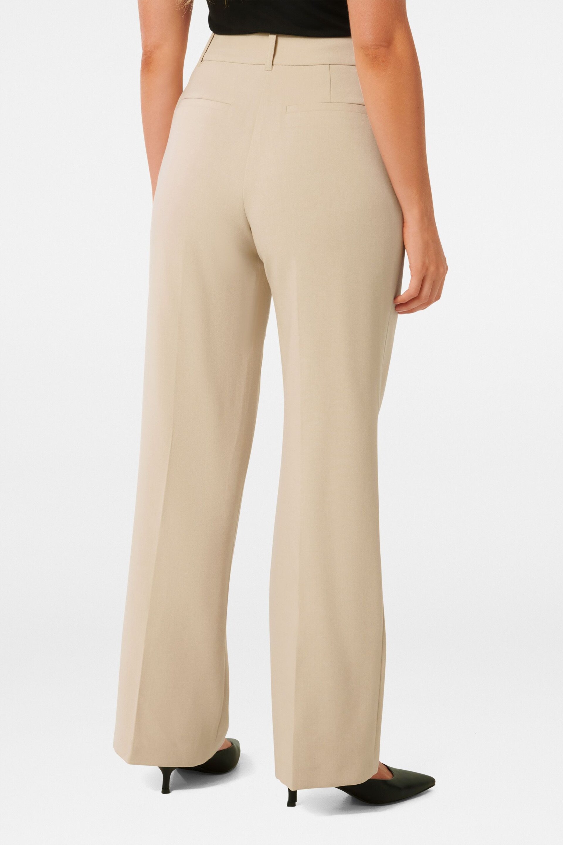 Forever New Cream Ava Petite Straight Leg Trousers - Image 4 of 5