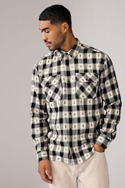 Black/White Aztec Check Long Sleeve Shirt - Image 3 of 8