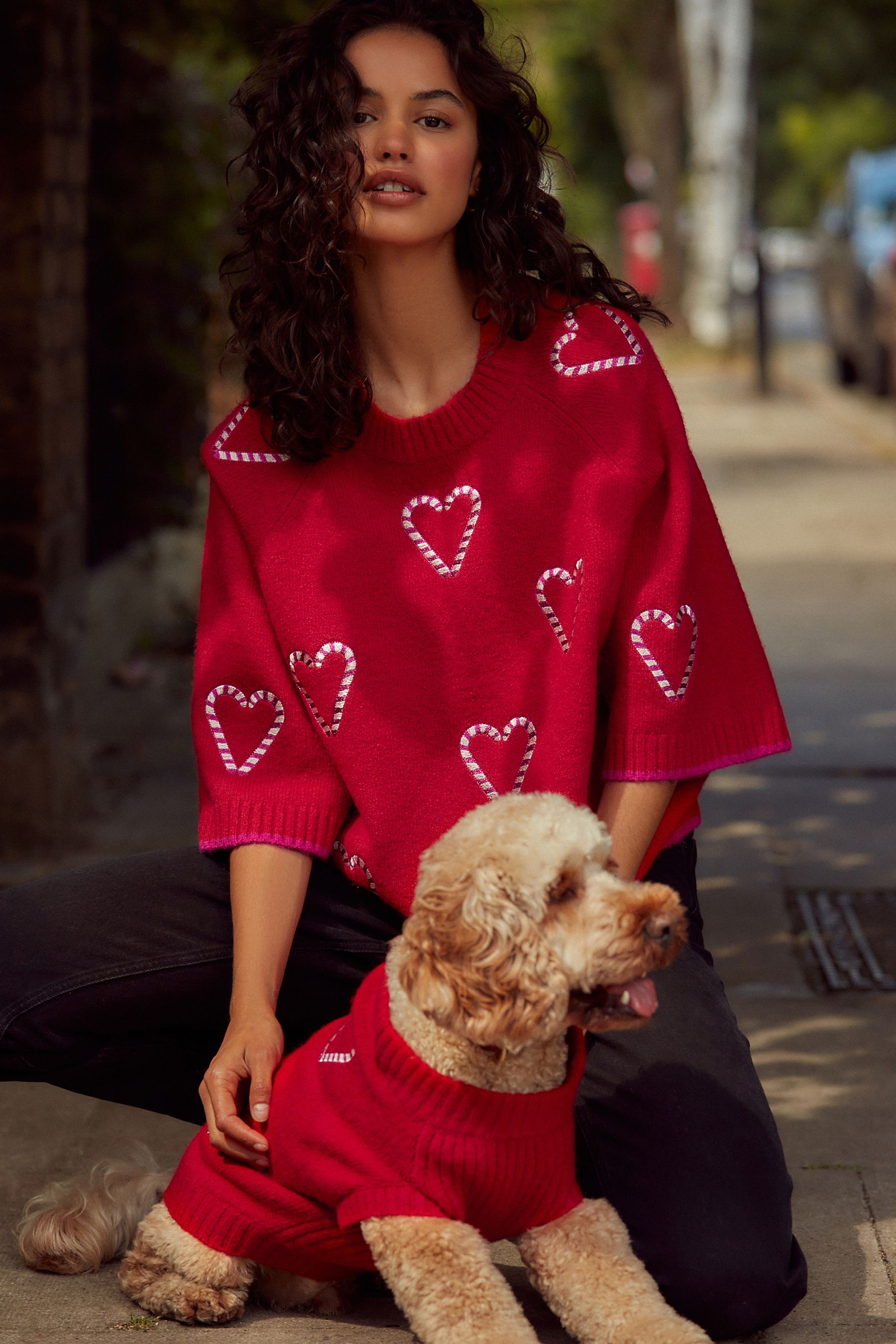 Candy cane heart sweater 2025