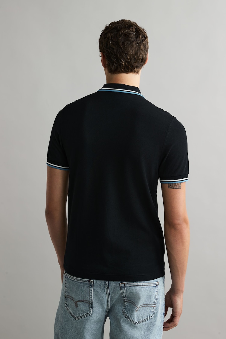 Fred Perry Mens Twin Tipped Polo Shirt - Image 2 of 8