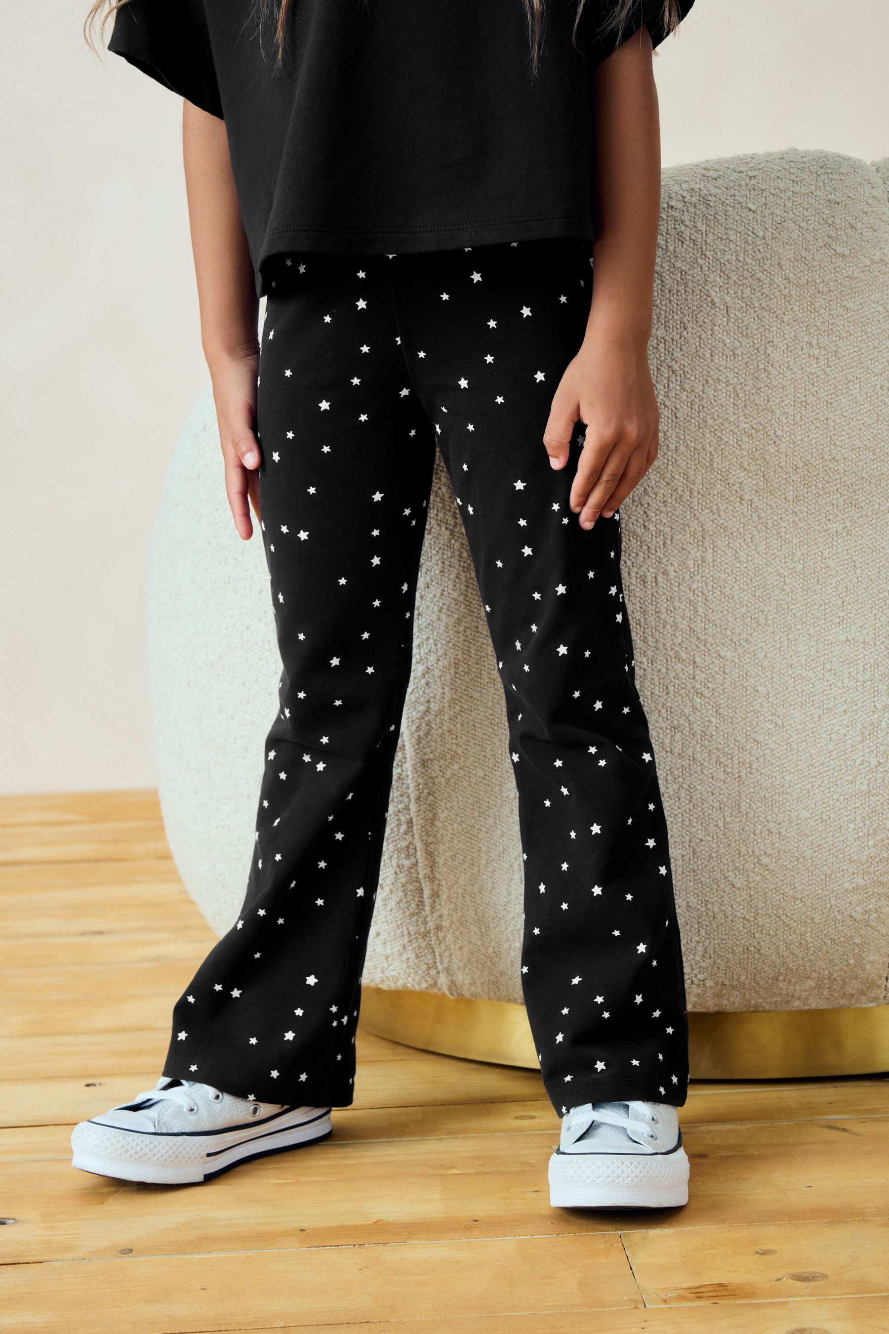 Buy Black Star Flare Leggings 3 16yrs from Next Luxembourg