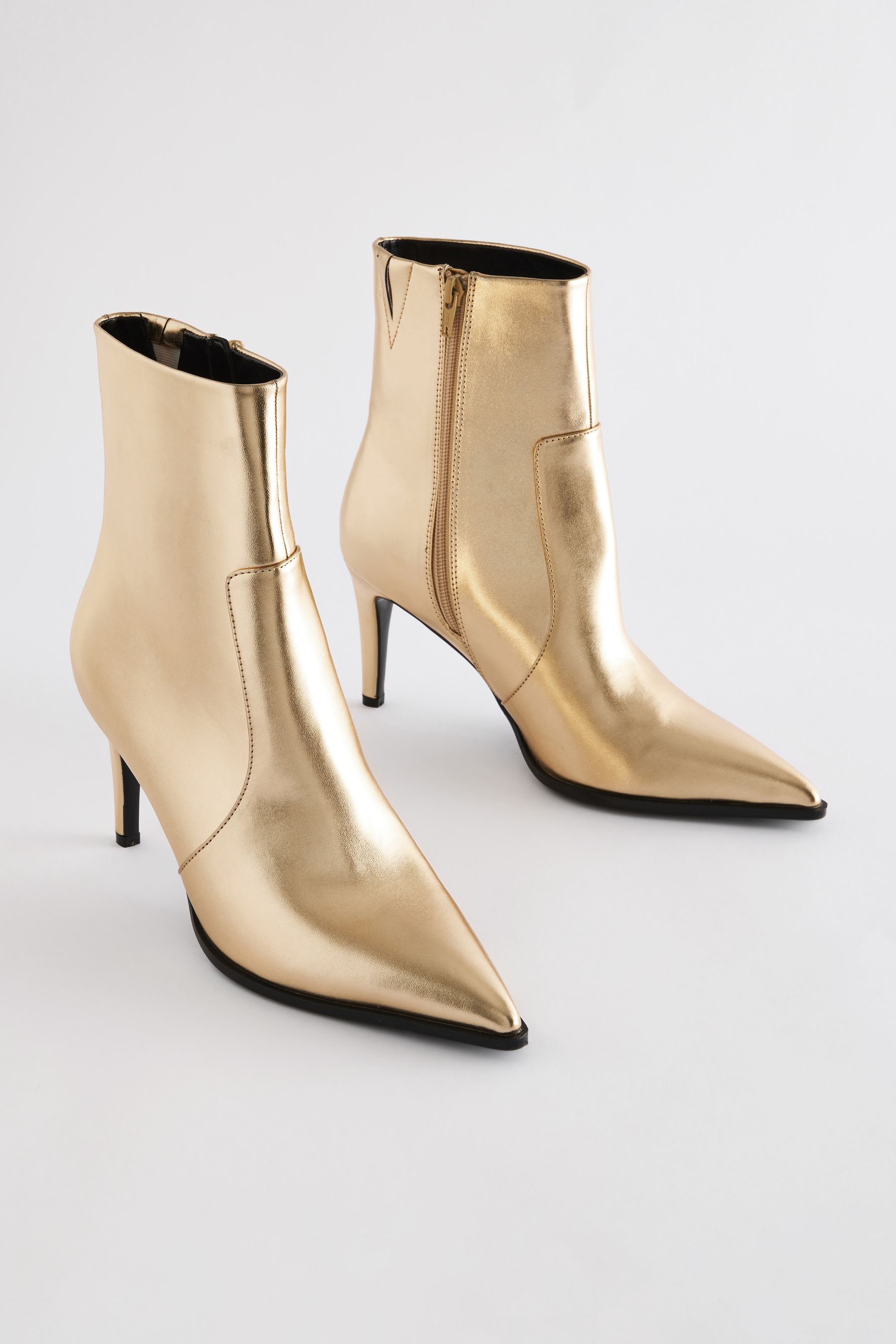 Buy Gold Forever Comfort Skinny Heeled Ankle Boots from the Next UK online shop