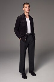 Black Cord Twin Pocket Western Long Sleeve Shirt - Image 2 of 8