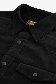 Black Cord Twin Pocket Western Long Sleeve Shirt - Image 8 of 8