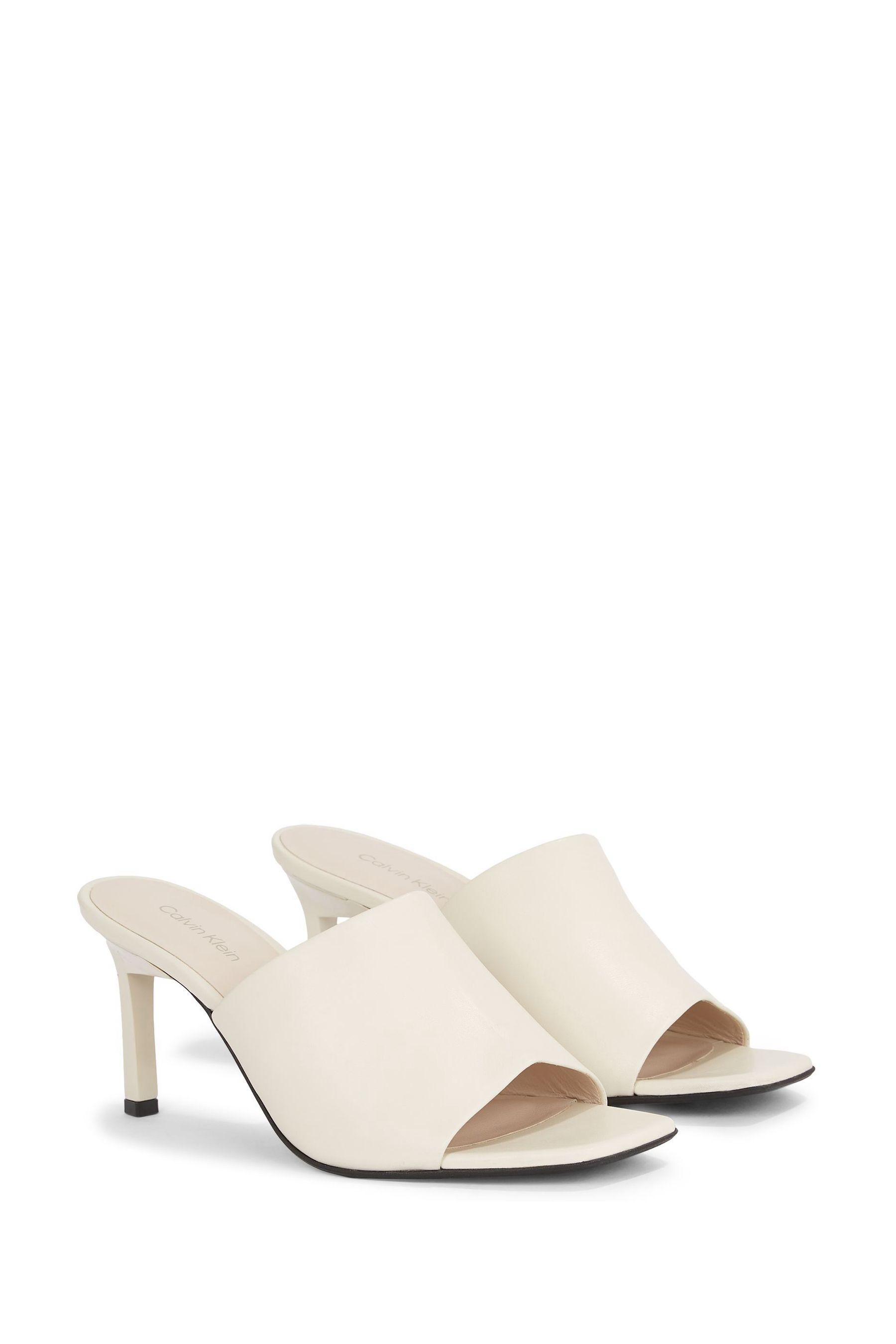 Buy Calvin Klein Natural Leather Heel Mules from Next United Arab Emirates