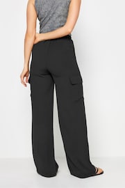 Long Tall Sally Black Crepe Cargo Wide leg Trousers - Image 3 of 5